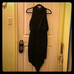 NastyGal High Neck Asymmetrical Dress w/ Open Back